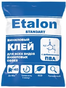 Клей Etalon для виниловых обоев 200 гр/24